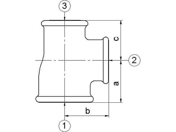 Zawiercie støperi reduserende T-stykke 5/4 x 1 x 1" galvanisert