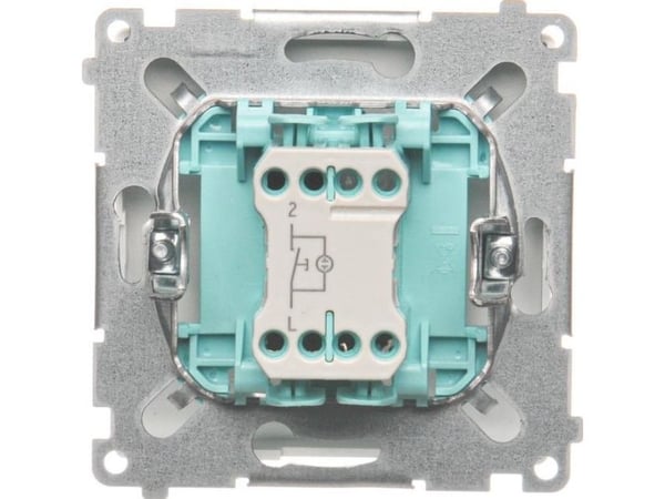Kontakt-Simon BMP1L.01/11, Tryckknappsbrytare, Plast, Vit, IP20, IP44, 250 V, 10 A