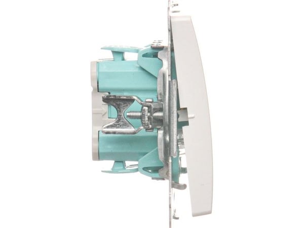 Kontakt-Simon BMP1L.01/11, Tryckknappsbrytare, Plast, Vit, IP20, IP44, 250 V, 10 A