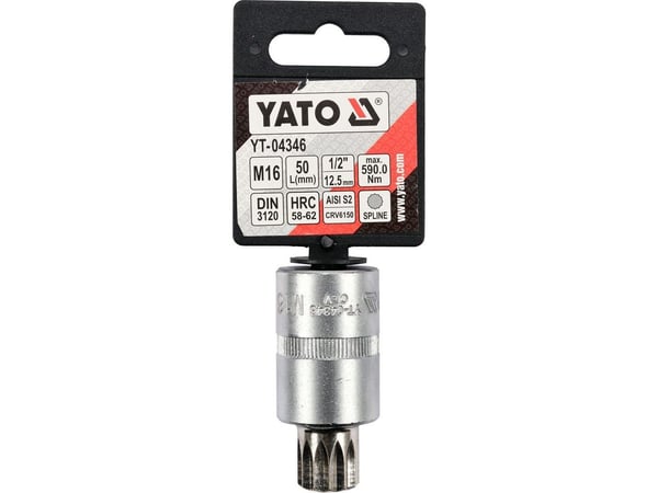 Yato Spline skaftsok 1/2" M16 x 55 mm (YT-04346)