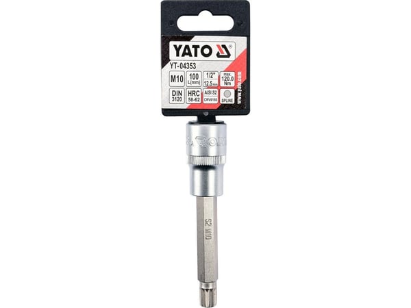 YATO 1/2" splinenøkkel M10x100 mm