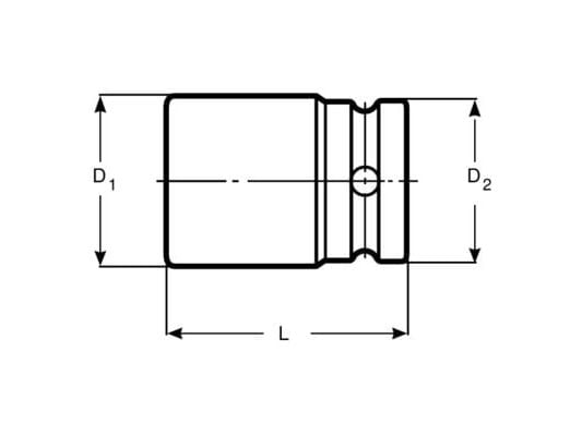 Bahco 6-kärkiset 3/4" 19mm pitkät iskupistorasiat (K8906M-19)