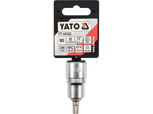 YATO splineskrunøkkel 1/2" M 8x55 mm