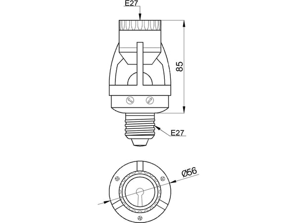 GTV liiketunnistin CR-6 60W E27 220-240V 360° (CR-CR6000-00)