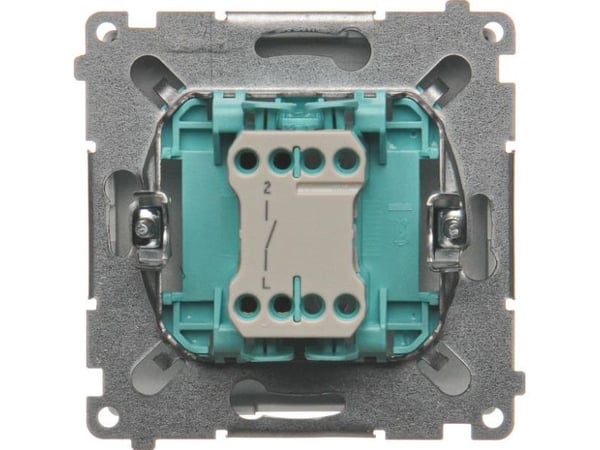 Kontakt-Simon BMW1.01/43, Muovi, Hopea, IP20, IP44, 250 V, 10 A, 75 mm