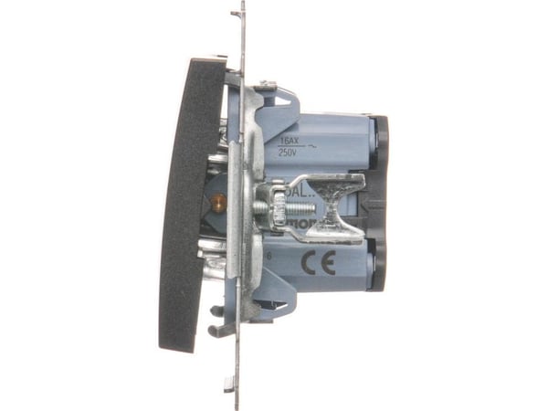 Kontakt-Simon DW6AL.01/48, Plast, Anthracit, IP20, IP44, 250 V, 16 A, 75 mm