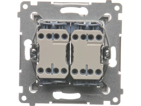 Kontakt-Simon DZW2.01/43, Silver, Plast, IP20, 250 V, 10 A, 75 mm