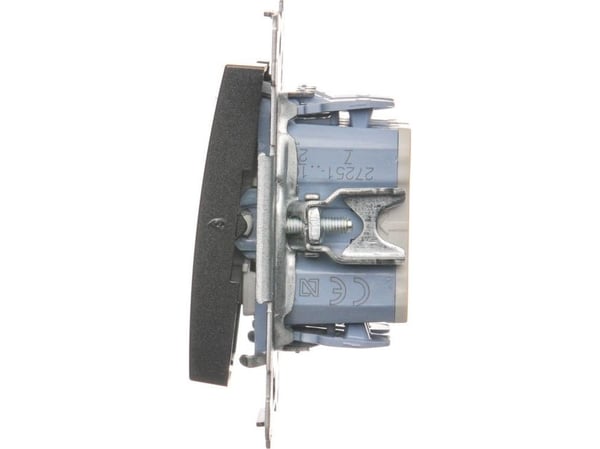 Kontakt-Simon DW7/2.01/48, Plast, Anthracit, IP20, 250 V, 10 A, 75 mm