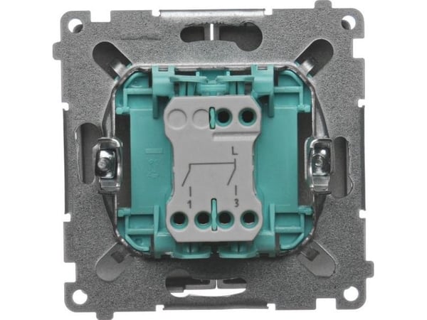 Kontakt-Simon BMW5.01/29, Plast, Satin stål, IP20, IP44, 250 V, 10 A, 75 mm