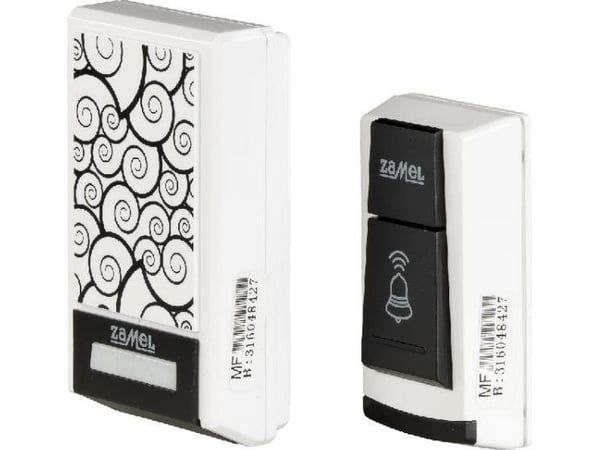 Zamel trådlös batteridriven dörrklocka TANGO 80 dB 36 melodier ST-910