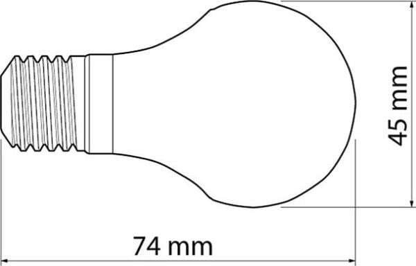 GTV LED-pære E27 470lm 6W 220–240V varm hvit (LD-SMGB45C-60)