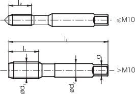Fanar gjengekran for hånd M16 (3 stk.) (A4-235D51-0160)