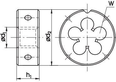Fanar tomme gjengesnitt 3/8" (N1-121001-4229)