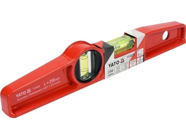 Yato YT-30370, Torpedovater, 0,25 m, Rød, 0,5 mm/m, Aluminium, 250 mm
