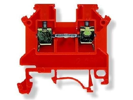 2-johtiminen 2.5mm2 punainen kiskoliitin UUSI ZSG1-2.5Nc 11221311