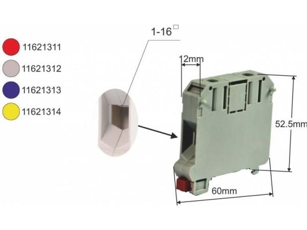 Kiskoliitin 2-johtiminen 16mm2 sininen UUSI ZSG 1-16.0Nn 11621313