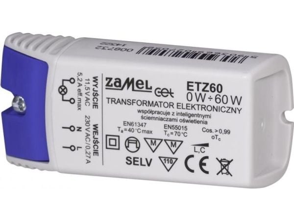 Zamel Elektronisk transformator 230/11,5V 0-60W ETZ60 (LDX10000042)