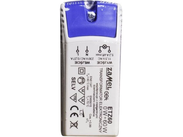 Zamel Elektronisk transformator 230/11,5V 0-60W ETZ60 (LDX10000042)