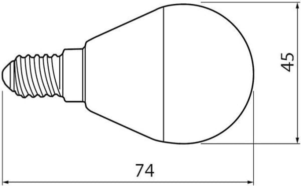 GTV LED-pære SMD 2835 varm hvit E14 3W 220-240V AC 200 lm (LD-SMGB45B-30)
