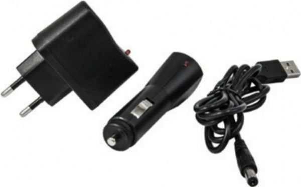 Dedra oppladbar COB LED 3W + 3W LED med USB-strømforsyning for 230V og 12V (L1023)
