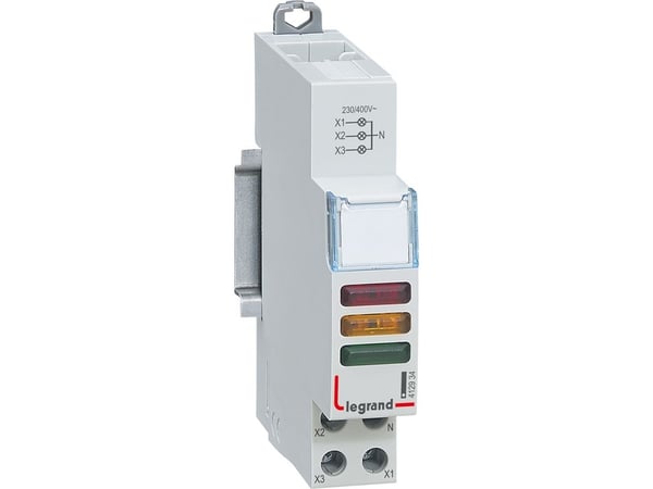 Legrand modulär lampa 3xLED röd/gul/grön 230/400V L435 (412934)