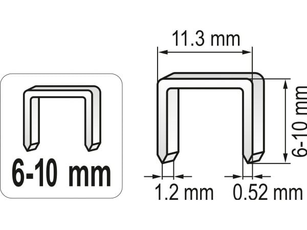 Vorel Hammer staplare 6-10mm (71080)
