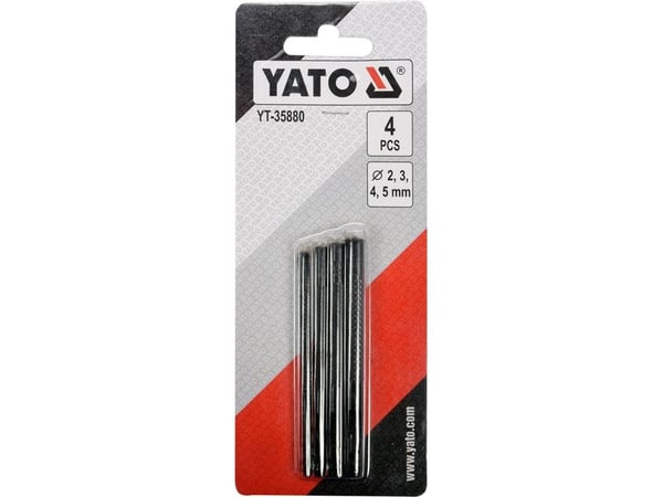 Yato sett med 4 rørstansere 2, 3, 4, 5 mm (YT-35880)