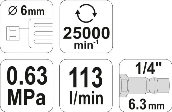YATO PNEUMAATTINEN SUORA HIOMAKONE 09632