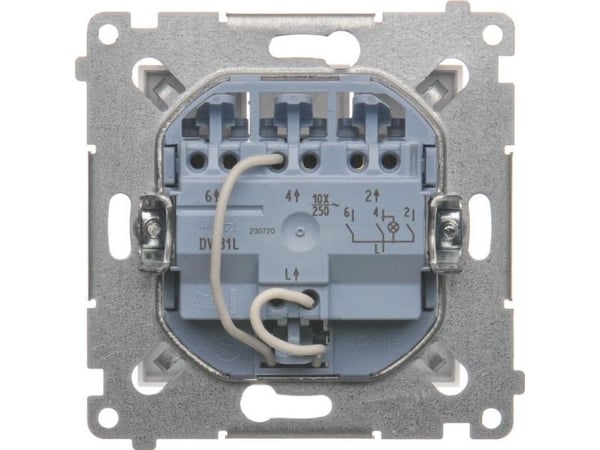 Kontakt-Simon DW31L.01/11, Muovi, Valkoinen, IP20, 250 V, 10 A, 75 mm