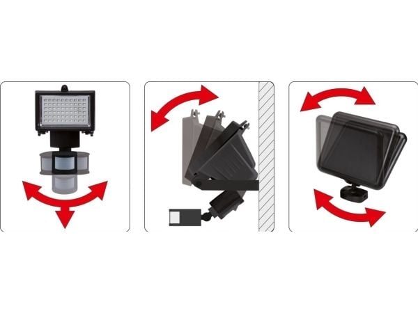 YATO LED SOL SPOTLIGHT 4W RÖRELSESENSOR