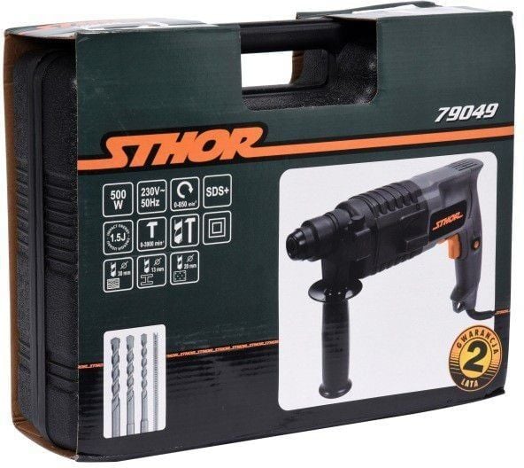 STHOR SDS Plus slagbormaskin 500W, 2 funksjoner