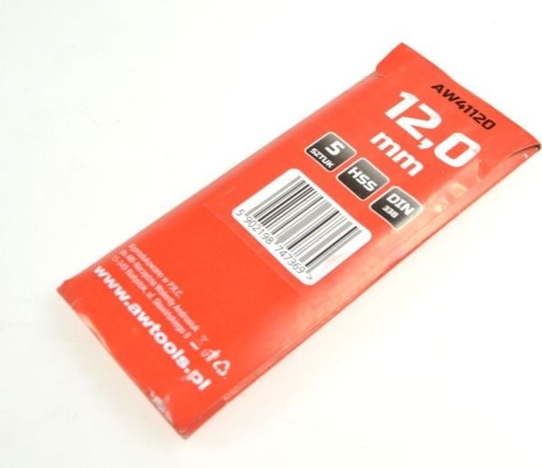 Drill AW-Tools AWTools bor for metall HSS sylindrisk 12mm 5 stk. (AW41120)