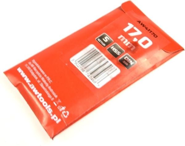 Wiertlo AWTools til metall HSS, innstikk 17 mm 5 stk. (AW41170)