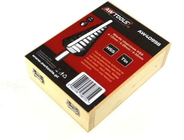 AWTOOLS TRINNBOR HSS-TIN 3STK SETT / 4-12mm / 4-20mm / 4-32mm