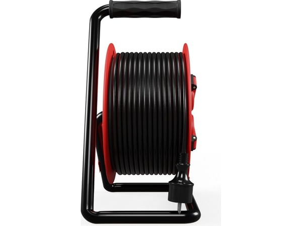 Plastrol PROFESSIONAL LINE förlängningskabel; 4x2p+Z; IP44; 16A; H05RR-F; 3x1,5; 30m; svart (W-97055)