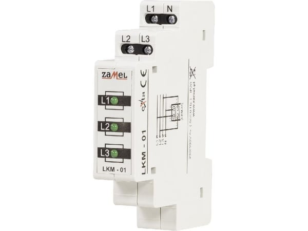 Zamel Strømindikator 230V/400V 3xLED grønn LKM-01-20 (EXT10000037)