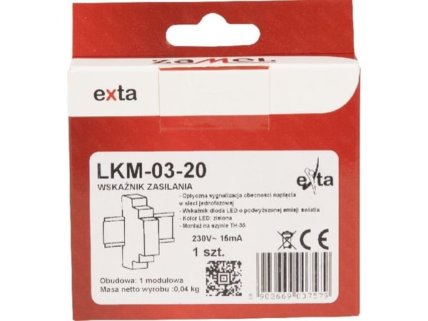 Zamel Strømindikator 230V LED grønn LKM-03-20 (EXT10000045)