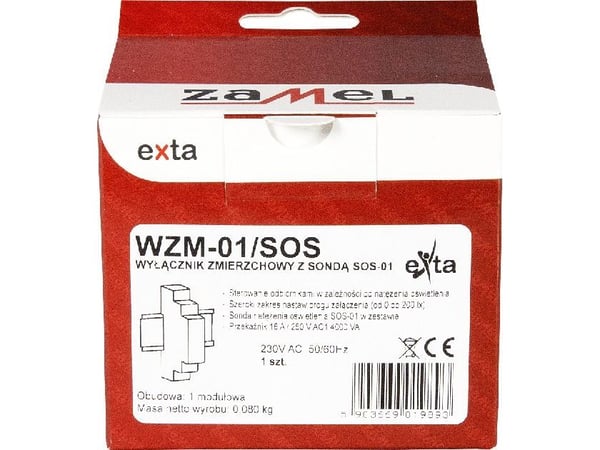 Zamel hämäräkytkin anturilla SOS-01 16A 230V 0-200lx AC WZM-01/SOS (EXT10000143)