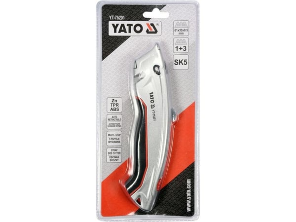 Yato kniv med trapezblad 1 + 3 blader 61 x 33 mm (YT-75201)