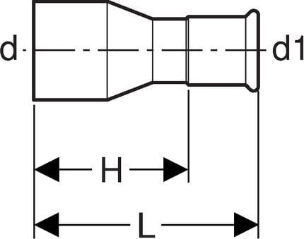 Reducerstycke sf 108-88,9 mm för vatten