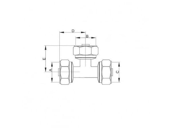 Hydroland PEX/PEX/PEX reduceringsskruvanslutning (5900308748190)