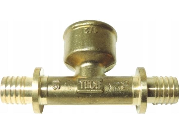 TECE messinkinen tee 16mm x 1/2" x 16mm (769516)