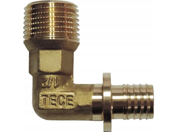 Tece messing albue GZ 25 mm x 1" (767526)