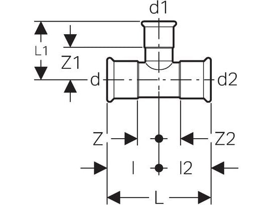 Geberit 61256, Slangekontakt, Kopper