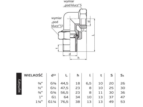 Perfexim Messing albuebeslag med O-ring 1/2" (07-148-0150-000)