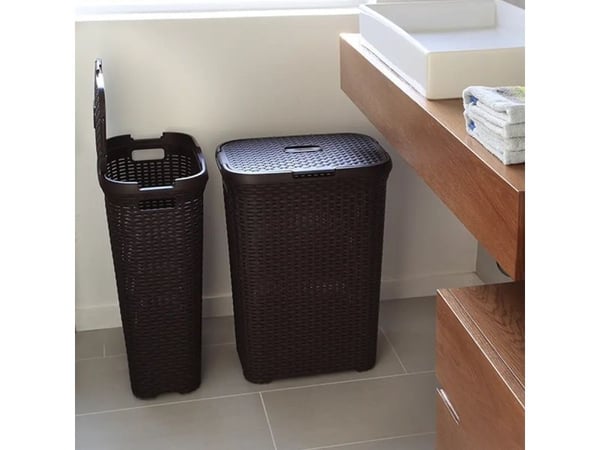Curver Natural Style skittentøyskurv 40 L, kremfarget