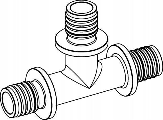 TECE reduksjonstykke i messing 25 x 16 x 25 mm (760514)