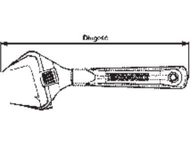 Teng Tools justerbar nøkkel, svensk type 221 mm, gummiert håndtak (160380101)