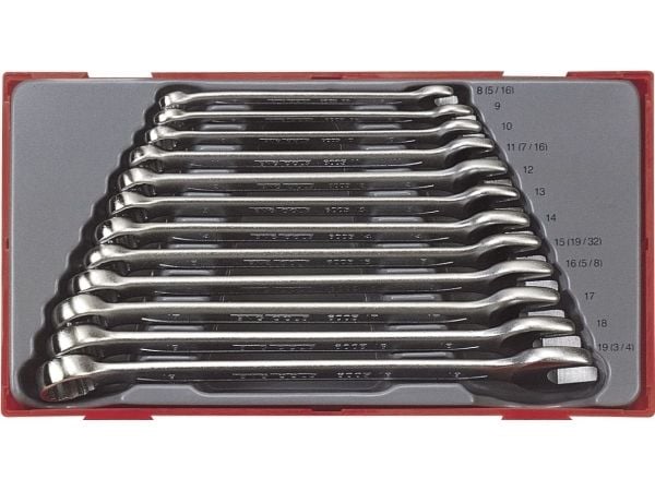 Teng Tools sett flatt-/ringnøkler 8 - 19 mm 12 deler (27560101)