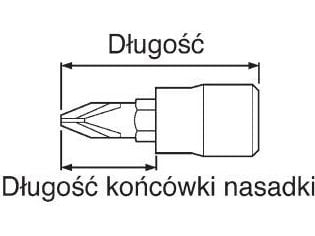 Teng Tools bit kryss Pozidriv 1/4" PZ2 x 32 mm (6835-0206)